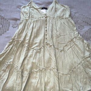 Elegant Cream Sleeveless Dress